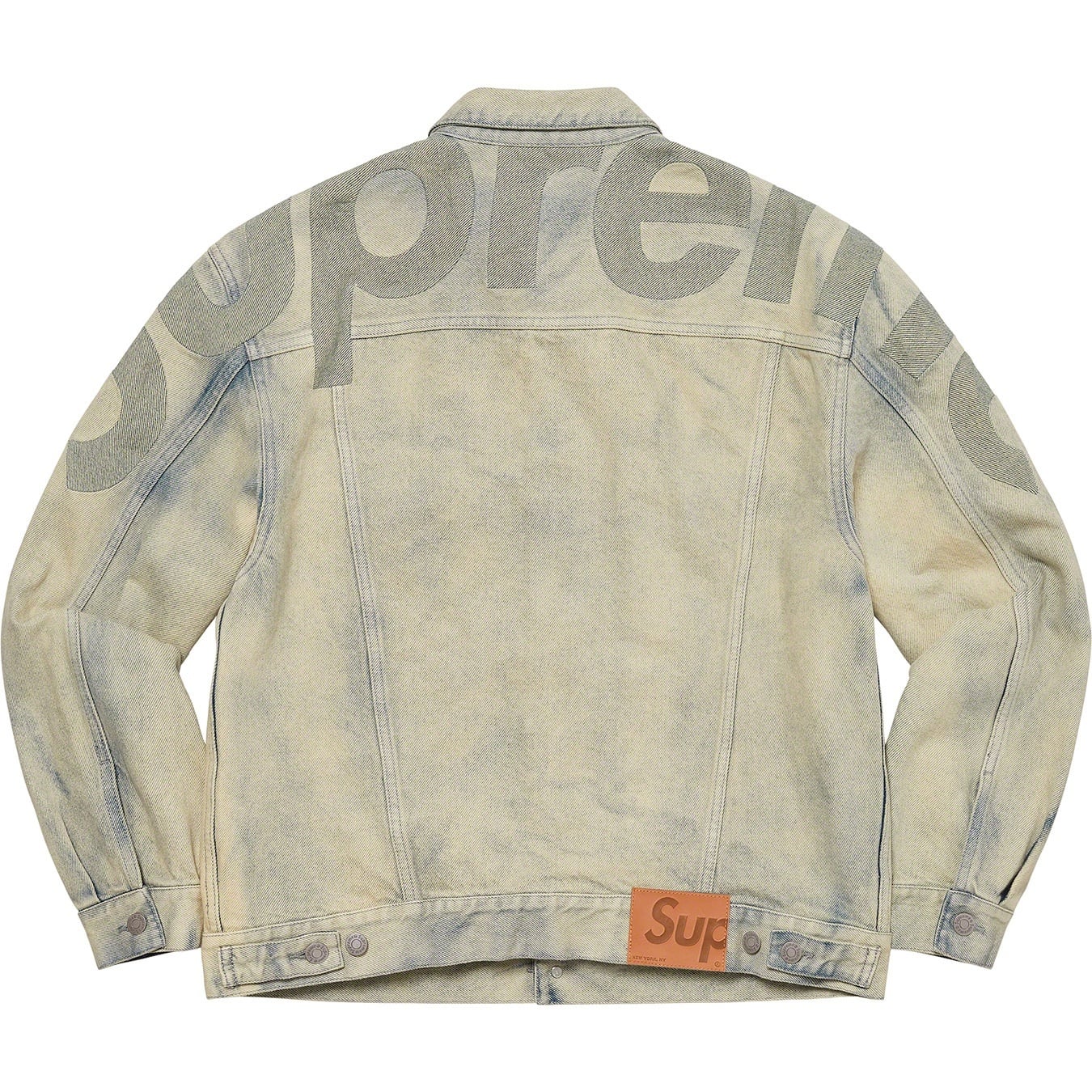 Inset Logo Denim Trucker Jacket view 2